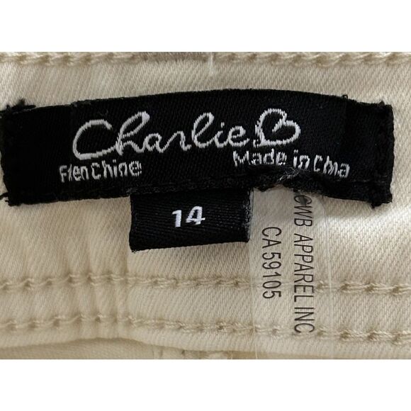 Charlie B Pants Womens 14 Cropped Raw Hem Frayed Detail Stretch Jeans - Picture 3 of 6